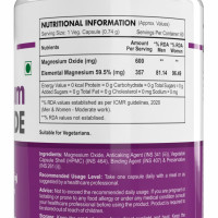 HealthyHey Nutrition Magnesium Oxide - 600mg/serving - 60 Vegetable Capsules