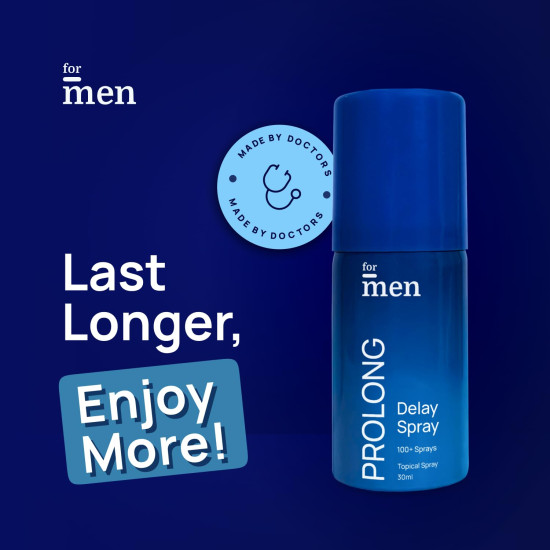 ForMen Prolong Spray (90 ml) | Easy-to-Use & Carry | Pocket Size | Body Safe Spray - Pack of 3