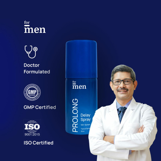 ForMen Prolong Spray (90 ml) | Easy-to-Use & Carry | Pocket Size | Body Safe Spray - Pack of 3