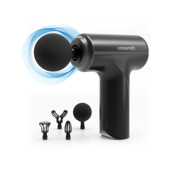 CARESMITH Charge Go Massage Gun | Body Massager for Pain Relief | Massage Gun for Back Leg & Full Body | 4 Specialized Heads For Full Body Pain Relief