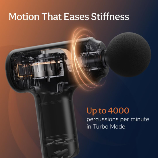 CARESMITH Charge Go Massage Gun | Body Massager for Pain Relief | Massage Gun for Back Leg & Full Body | 4 Specialized Heads For Full Body Pain Relief