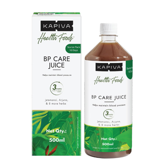 Kapiva BP Care Juice - 100% Ayurvedic Juice to Support Healthy Blood Pressure Levels| Arjuna, Jatamansi & 8 Other Herbs 500ml Kapiva BP Care Juice - 100% Ayurvedic Juice to Support Healthy Blood Pressure Levels| Arjuna, Jatamansi & 8 Other Herbs 500ml