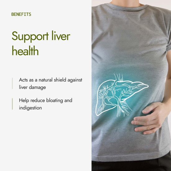 Kapiva Milk Thistle Capsules (120N) | With 70% Silymarin | Supports Liver & Immune System | Vegan, Preservative-Free | Liver Detox Supplement