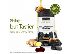 Kapiva Himalayan Shilajit/Shilajeet Gummies | 225mg Shilajit/Gummy | Ginger Honey Flavour | NABL-Certified Gummy | Boosts Energy Levels, Endurance & Stamina | No Added Sugar | Gelatin Free | 60 Gummies