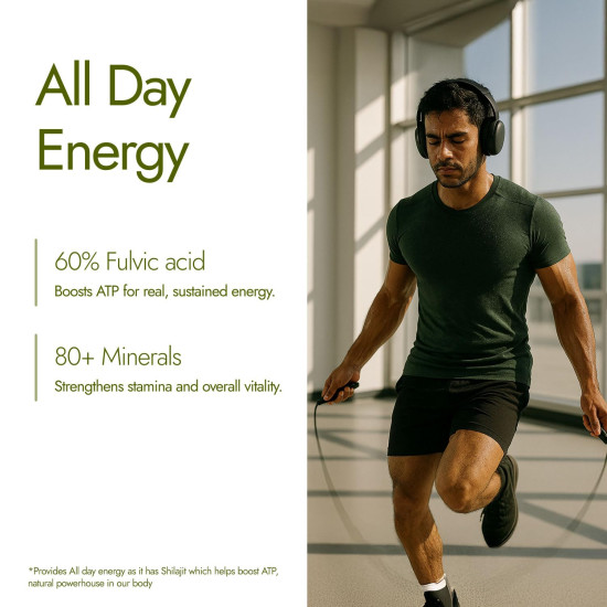 Kapiva Himalayan Shilajit/Shilajeet Gummies | 225mg Shilajit/Gummy | Ginger Honey Flavour | NABL-Certified Gummy | Boosts Energy Levels, Endurance & Stamina | No Added Sugar | Gelatin Free | 60 Gummies