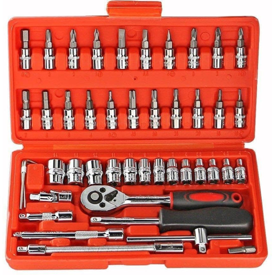N8STORE Tool Kit Tool Kit for Home Use Tools Kit Spanner Set Socket Set Wrench Set Tools Set Hand Tools Bike Tool Kit Set Socket Wrench Set Spanner Set All Size Tool Kit Goti Pana Set - Box End