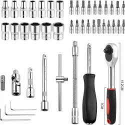 N8STORE Tool Kit Tool Kit for Home Use Tools Kit Spanner Set Socket Set Wrench Set Tools Set Hand Tools Bike Tool Kit Set Socket Wrench Set Spanner Set All Size Tool Kit Goti Pana Set - Box End