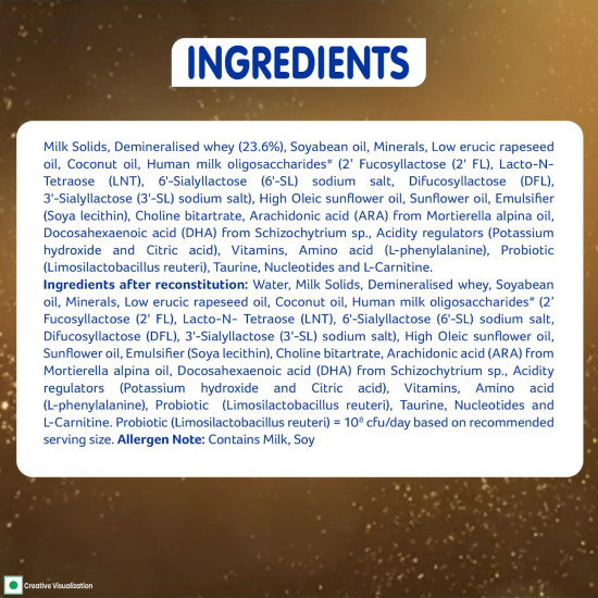 EXCELLAPRO Stage 1 Infant Formula Milk Powder with HMOs & Probiotic for Babies (Up To 6 Months), 400g Tin With Smartlid