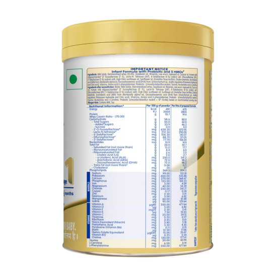EXCELLAPRO Stage 1 Infant Formula Milk Powder with HMOs & Probiotic for Babies (Up To 6 Months), 400g Tin With Smartlid