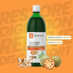 KRISHNA'S HERBAL & AYURVEDA IBS Care Juice For Digestive Health, Helps Manage Digestive Issues, No Artificial Colors or Flavors - 1000 Ml (Pack of 1)