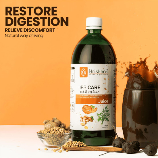 KRISHNA'S HERBAL & AYURVEDA IBS Care Juice For Digestive Health, Helps Manage Digestive Issues, No Artificial Colors or Flavors - 1000 Ml (Pack of 1) KRISHNA'S HERBAL & AYURVEDA IBS Care Juice For Digestive Health, Helps Manage Digestive Issues, No Artificial Colors or Flavors - 1000 Ml (Pack of 1)