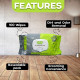 Cature Care by Nature Biodegradable Pet Wipes - Aloe Vera & Neem, Gentle & Effective Cleaning for Pets (100 Wipes)