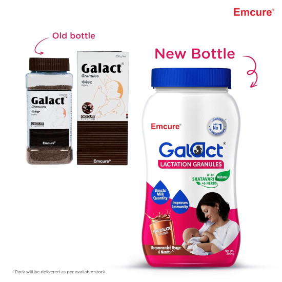 Galact Shatavari Supplement for Breastfeeding Moms | Lactation Granules with Shatavari & 6 Herbs| Boosts Breast Milk | Clinically Tested, Doctor Trusted | 28% More Milk in 72 Hrs | Chocolate, 600g | 30 days Pack