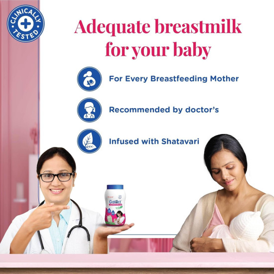 Galact Shatavari Supplement for Breastfeeding Moms | Lactation Granules with Shatavari & 6 Herbs| Boosts Breast Milk | Clinically Tested, Doctor Trusted | 28% More Milk in 72 Hrs | Chocolate, 600g | 30 days Pack