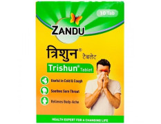 Zandu Trishun Tablets for Cold, Cough, Sore Throat and Body Ache, 30 Tablets, Pack of 2