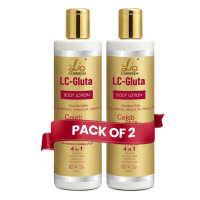 Lio Cosmeds Body Lotion LC Gluta Glutathione Body Lotion for Skin Brightening Glowing Skin Moisturizes Skin & Radiant Skin contains Glutathione Almond Oil & Kojic Acid (200 ml) (Pack of 2)