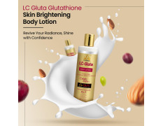 Lio Cosmeds Body Lotion LC Gluta Glutathione Body Lotion for Skin Brightening Glowing Skin Moisturizes Skin & Radiant Skin contains Glutathione Almond Oil & Kojic Acid (200 ml) (Pack of 2)
