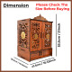 Rousrie Wooden Temple Mandir for Home with Door Cabinets | Beautiful Pooja Unit with Storage Space | with LED Light and Wall Mounts | Elegant Pooja Mandir for Home Big Size(H-17.3, L-11, B-10.6 inch)
