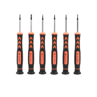 Spartan Precision Screwdriver Set of 6, Phillips and Flathead Screwdriver Set with Magnetic Tips and Non-Skid Handle,Small Repair Tool Kit for Eyeglasses/iPhone/Computer/Jewelry/Watch/Electronics