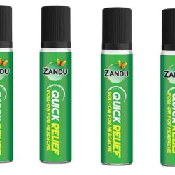 ZANDU Relief Roll-on For Headache Balm 4 x 9 ml Packs Liquid