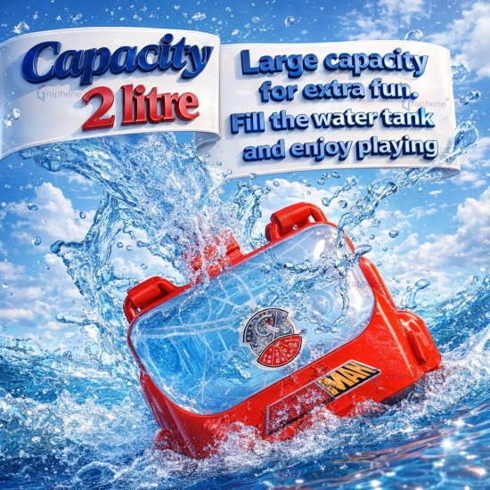 GRAPHENE 2L Electric Holi Pichkari for Kids Backpack Automatic Red Water Gun with Adjustable Straps 2 Rechargeable Batteries 100 Water Balloons 3+ Years Pistol for Kids Boys & Girls Summer Pool Party GRAPHENE 2L Electric Holi Pichkari for Kids Backpack Automatic Red Water Gun with Adjustable Straps 2 Rechargeable Batteries 100 Water Balloons 3+ Years Pistol for Kids Boys & Girls Summer Pool Party