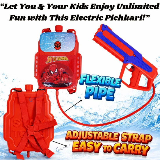 GRAPHENE 2L Electric Holi Pichkari for Kids Backpack Automatic Red Water Gun with Adjustable Straps 2 Rechargeable Batteries 100 Water Balloons 3+ Years Pistol for Kids Boys & Girls Summer Pool Party GRAPHENE 2L Electric Holi Pichkari for Kids Backpack Automatic Red Water Gun with Adjustable Straps 2 Rechargeable Batteries 100 Water Balloons 3+ Years Pistol for Kids Boys & Girls Summer Pool Party
