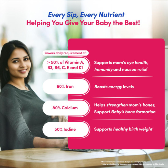 Galact Plus Nutrition Powder for Pregnant Women - Choco Hazelnut Flavour, 400gm | Nutrition for Pregnancy | 25 Vital Nutrients to Support Baby's Brain Development, Healthy Birth Weight, and Immunity