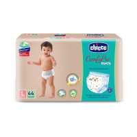 Chicco Comfy-Pro Pant Style Baby Diapers | Anti-bacterial benefits | Ultra Soft & 12hrs protection | Wetness indicator & Disposing Tapes - Large, 44 Count, 9-14 Kg