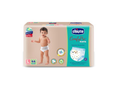 Chicco Comfy-Pro Pant Style Baby Diapers | Anti-bacterial benefits | Ultra Soft & 12hrs protection | Wetness indicator & Disposing Tapes - Large, 44 Count, 9-14 Kg