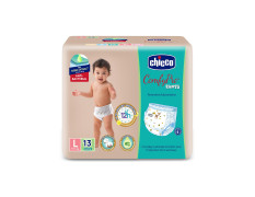 Chicco Comfy-Pro Pant Style Baby Diapers | Anti-bacterial benefits | Ultra Soft & 12hrs protection | Wetness indicator & Disposing Tapes - Large, 13 Count, 9-14 Kg