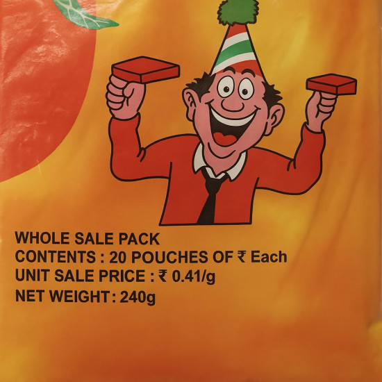 Chirania Khatta & Meetha Aam Papad - Sweet & Tangy Mango Treat | 20 Sachets Per Pack (240g) | 90s Nostalgic Candy | Made with Real Mango Pulp | Kid-Friendly Snack | Traditional Indian Digestive Sweet