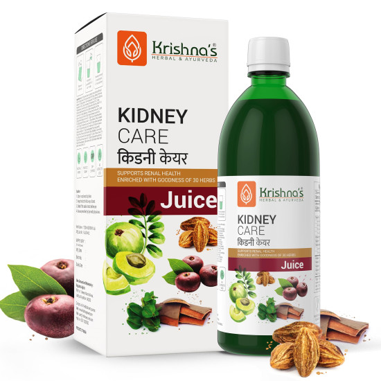 Krishna's Kidney Care Juice Enriched with Amla & 29 other herbs, No Artificial Colors or Flavors - 1000 ml (Pack of 1)