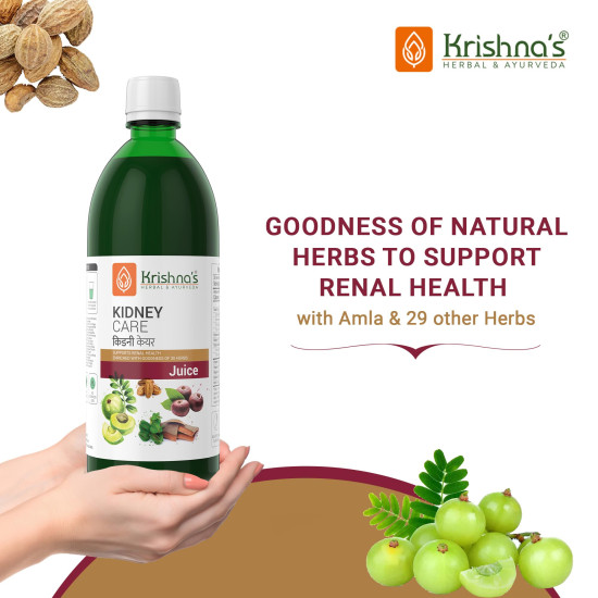 Krishna's Kidney Care Juice Enriched with Amla & 29 other herbs, No Artificial Colors or Flavors - 1000 ml (Pack of 1)