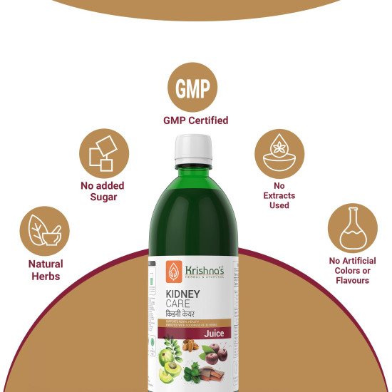 Krishna's Kidney Care Juice Enriched with Amla & 29 other herbs, No Artificial Colors or Flavors - 1000 ml (Pack of 1)