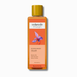 Vedamedic Lifestyle Kumkumadi Oil for Face & body oil for glowing skin with Rosehip oil for skin & Saffron, Sandalwood for Pigmentation. Kumkumadi Tailam cleansing oil for face, serum for glowing skin 100 ml
