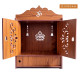 DIVOKAH Beautiful Wooden Pooja Mandir for Home/Temple for Home and Office/Puja Mandir/Puja Stand/Pooja Mandapam (8 Mm Plywood Thickness) (2DOR WDN Lotus)