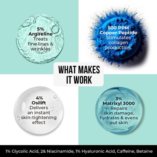Dr. Sheth's Argireline® Peptide & Copper Peptide B'tox Serum - 30 ml | 5% Argireline, 3% Matrixyl, 300 ppm Copper Peptide | Advanced Needle-Free Anti-Aging Solution | Treats Fine Lines & Wrinkles