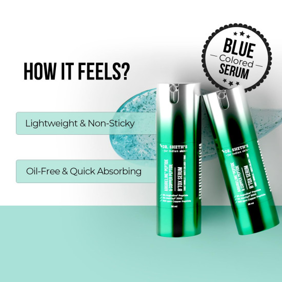 Dr. Sheth's Argireline® Peptide & Copper Peptide B'tox Serum - 30 ml | 5% Argireline, 3% Matrixyl, 300 ppm Copper Peptide | Advanced Needle-Free Anti-Aging Solution | Treats Fine Lines & Wrinkles