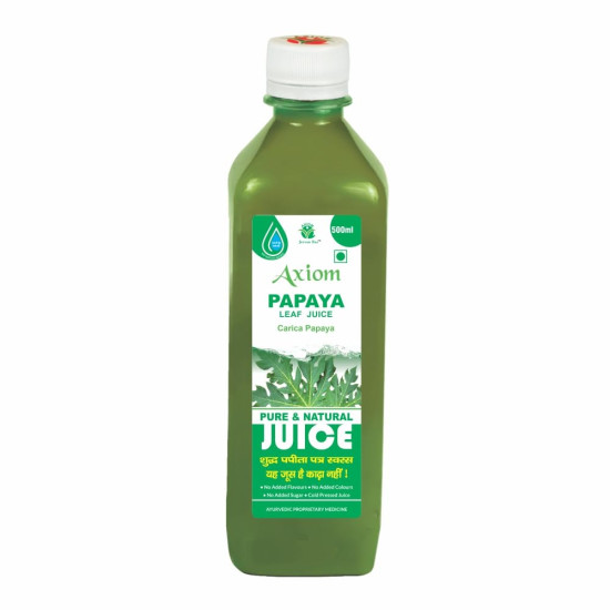 Axiom Papaya leaf Juice | Helpful in boost platelets count | Made With Papaya Leaves | Improves Digestion system.
