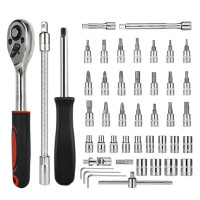 OPTIFINE Tool Kit 46 Tool Kit Tool Kit for Home Use Tools Kit Spanner Set Socket Set Wrench Set Tools Set Hand Tools Bike Tool Kit Set Socket Wrench Set Spanner Set All Size Tool Kit Goti Pana Set - Box End (41 IN 1)
