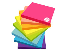 Cubic Multicolour Sticky Notes – 400 Sheets | 5 Bright Colours (80 Sheets Each) | Self-Adhesive, Removable & Residue-Free Memo Pads | Ideal for Notes, Reminders, Planning, Study & Office Use