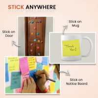 Cubic Multicolour Sticky Notes – 400 Sheets | 5 Bright Colours (80 Sheets Each) | Self-Adhesive, Removable & Residue-Free Memo Pads | Ideal for Notes, Reminders, Planning, Study & Office Use