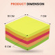 Cubic Multicolour Sticky Notes – 400 Sheets | 5 Bright Colours (80 Sheets Each) | Self-Adhesive, Removable & Residue-Free Memo Pads | Ideal for Notes, Reminders, Planning, Study & Office Use