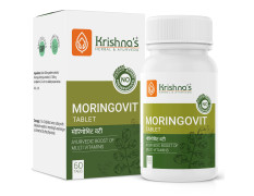 Krishna's Moringovit Tablets - Premium Moringa Supplement for Natural Energy, Immune & Digestive Support, 60 Tablets (Pack of 1)