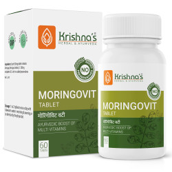 Krishna's Moringovit Tablets - Premium Moringa Supplement for Natural Energy, Immune & Digestive Support, 60 Tablets (Pack of 1)