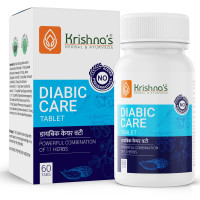 Krishna's Diabic Care Tablet - 60 Tab | Blend Of 11 Herbs Methi, Amla, Karela, Jamun, Kutki & 5 Other Herbs - (Pack of 1)