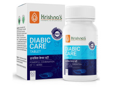 Krishna's Diabic Care Tablet - 60 Tab | Blend Of 11 Herbs Methi, Amla, Karela, Jamun, Kutki & 5 Other Herbs - (Pack of 1)