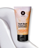 SUGAR Cosmetics Tan Ban 1% Kojic Acid Sunscreen SPF60 ++++ | 1% Peptide Complex | Barrier Repair | No White Cast | 50ml