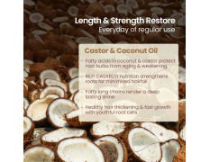 Nat Habit Castor Coconut Dasabuti Hair Oil for Length & Strenghting, Hair Cuticle & Retain Moisture, 100ml