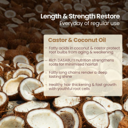 Nat Habit Castor Coconut Dasabuti Hair Oil for Length & Strenghting, Hair Cuticle & Retain Moisture, 200ml